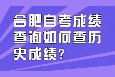 合肥自考成绩查询