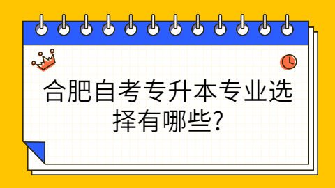 合肥自考专升本专业