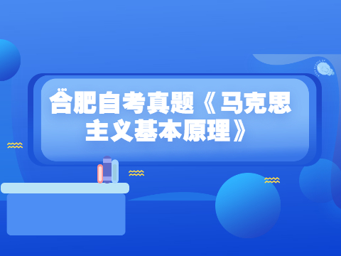 合肥自考真题《马克思主义基本原理》